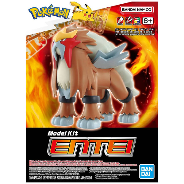 Bandai Pokemon Entei Plastic Model Kit